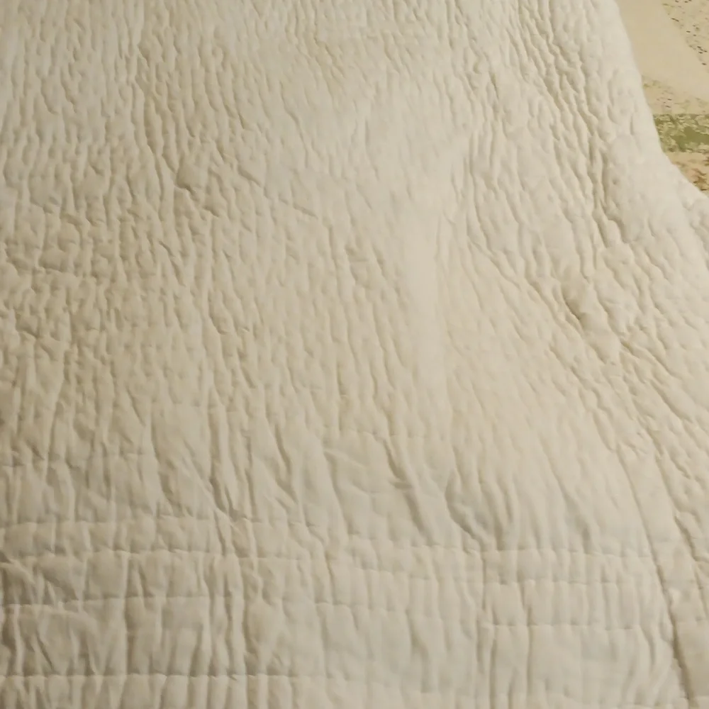 Pottery Barn Striped Quilt - Cream and Black Full/queen